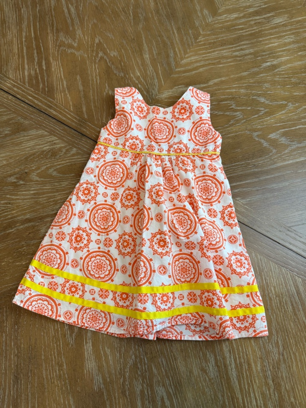 The Children's Place Orange and white Sundress 2T